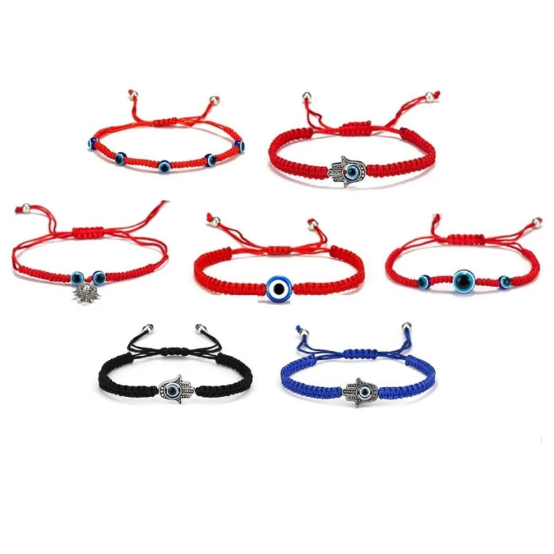 Men's Fashion Handmade D-evil Eye Bracelet Adjustable Lucky Red String Rope Woven Bracelet