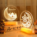 2022 Eid Mubarak Light 3D Ramadan LED Light Muslim Eid Decoration Ramadan Lights Ramadan Gift Eid Mubarak Decorations for Home