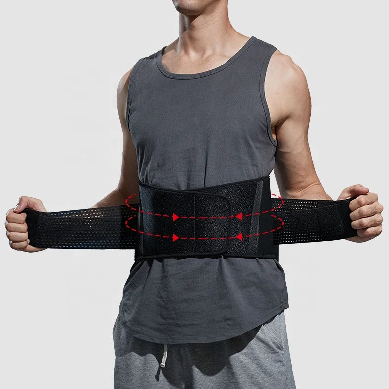 Sports Protective Elastic Breathable Double Compression Waist Support Belt for Men and Women