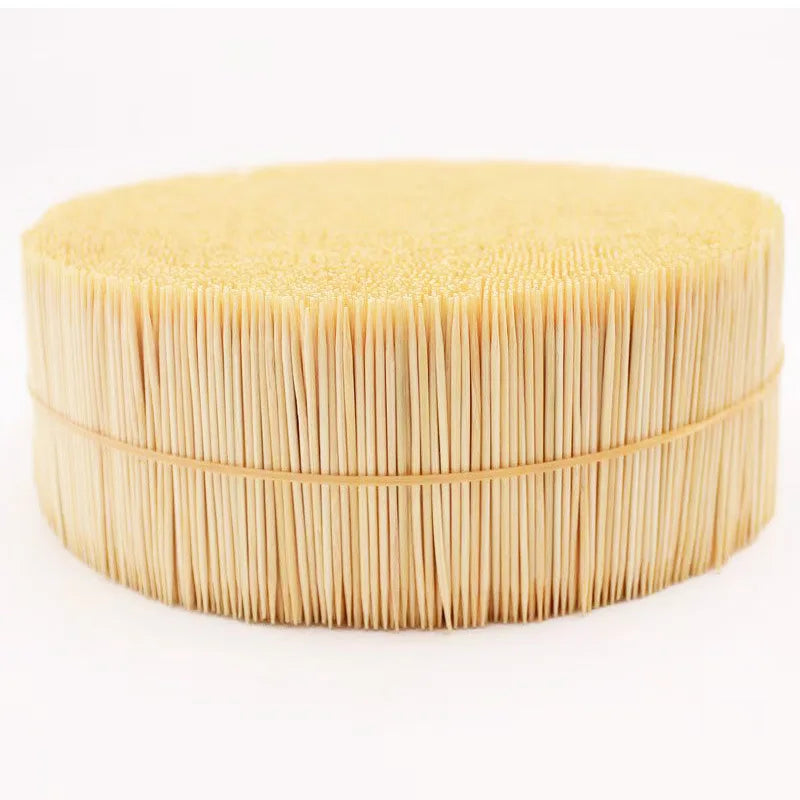 Customized 100pcs Eco-Friendly Disposable Birch Wood & Bamboo Toothpicks for Restaurants