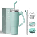 Wholesale Travel Camping Custom logo Double-wall Stainless Steel 30oz 40oz Outdoor Mugs Tumbler with Handle Lids Straw