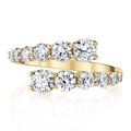 LOZRUNVE 925 Sterling Silver Luxury Korean Open Shinning Diamond CZ Gold Finger Ring Women