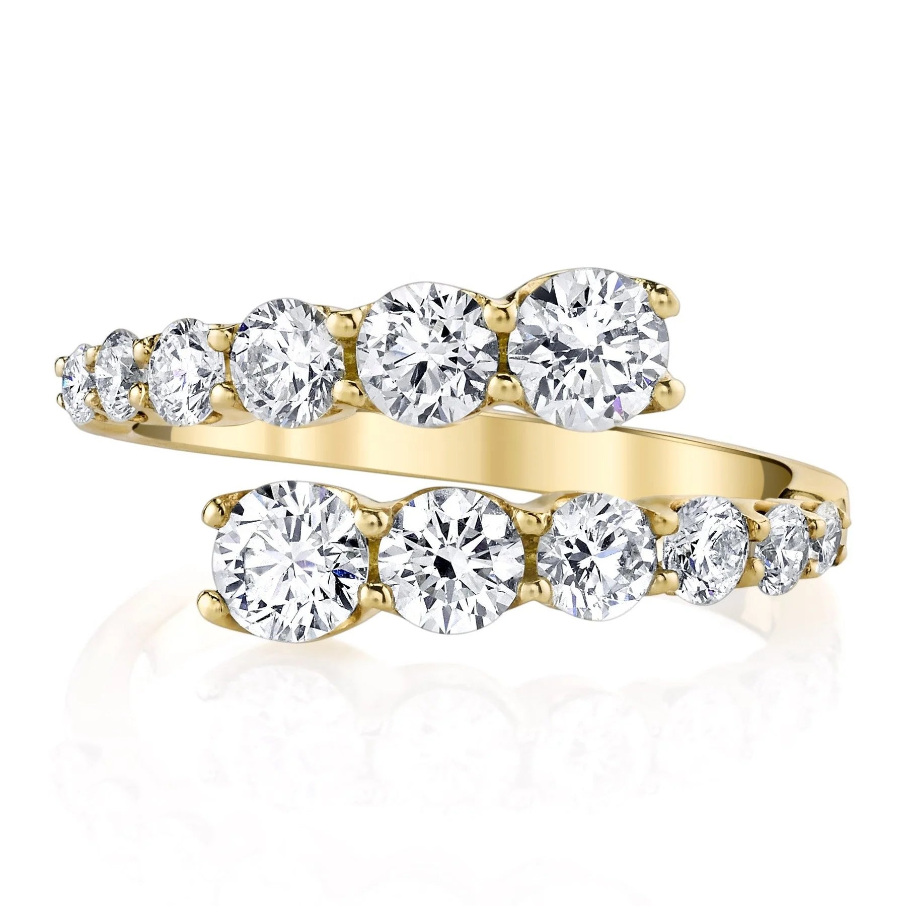 LOZRUNVE 925 Sterling Silver Luxury Korean Open Shinning Diamond CZ Gold Finger Ring Women