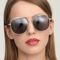 Wholesale Trendy High Quality Men's UV Protected Polarized Sunglasses Light Stainless Steel Square Vintage Custom Lens Cycling