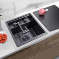 304 Stainless Steel Sink Kitchen Nano Black Bar Concealed Balcony Sink Mixer Outdoor Undermount Small Hidden Workstation Sinks