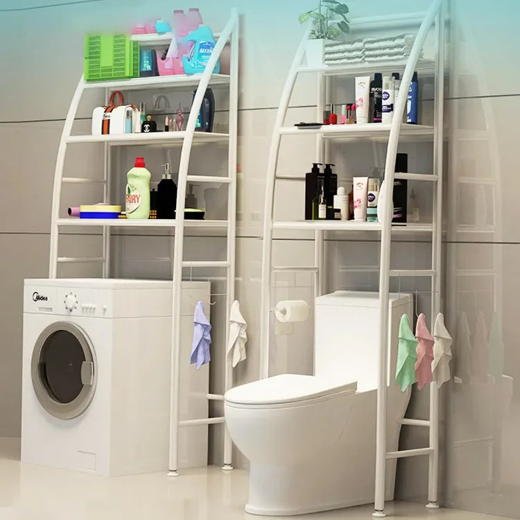 3 Shelves Space-Saving Bathroom Shelving Unit Over Toilet Shelf Storage Rack Metal Storage Rack