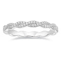 OAHLAN Fashion Jewelry Rhodium and Rose Gold Plated Cubic Zirconia Twisted Band Copper Ring for Women Engagement Wedding Gift