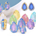 Factory Aurora Mocha Color Drop Shape Sew on Crystal Rhinestone for Jewelry Making