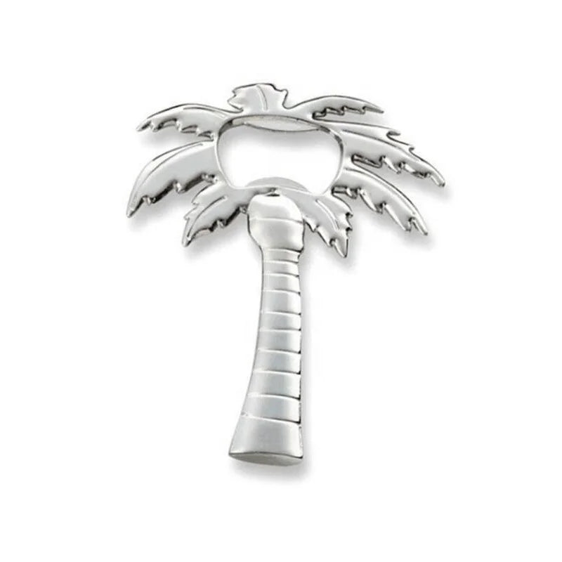 Custom Metal Palm Tree Bottle Opener Silver Gold Palm Coconut Tree for Wedding Gifts