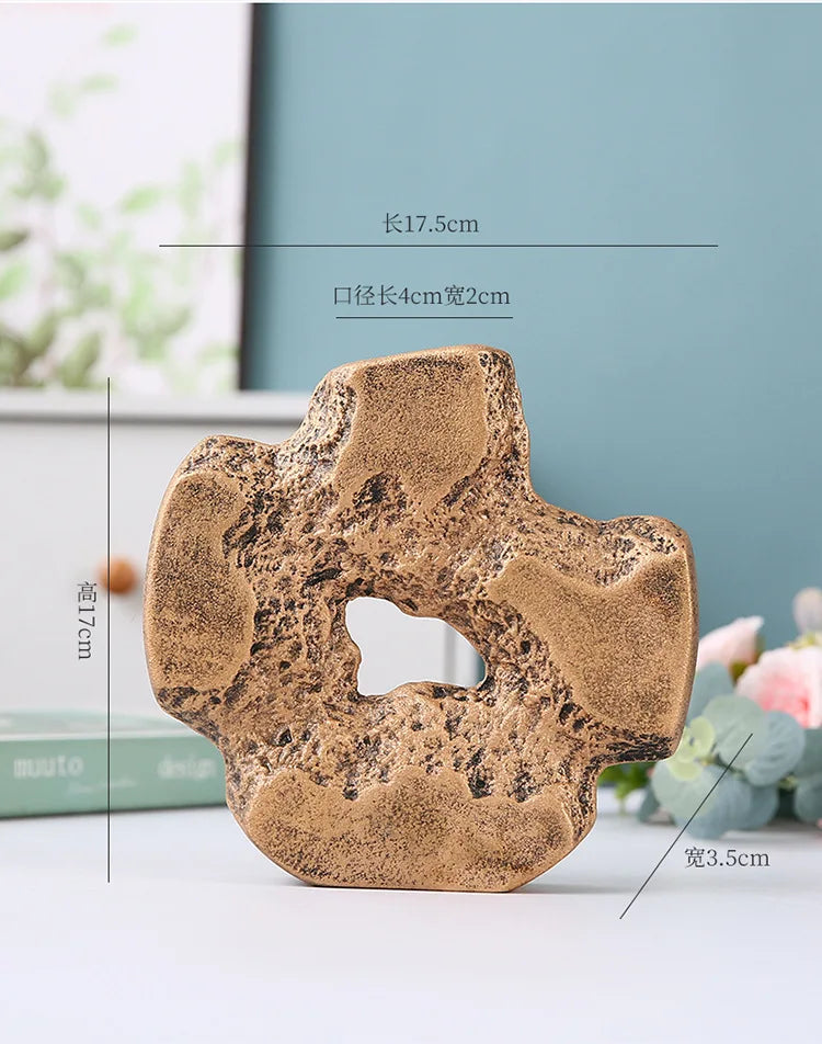 European Style Modern Art Ceramic Vases Minimalist Home Decor Handicrafts Pottery & Enamel