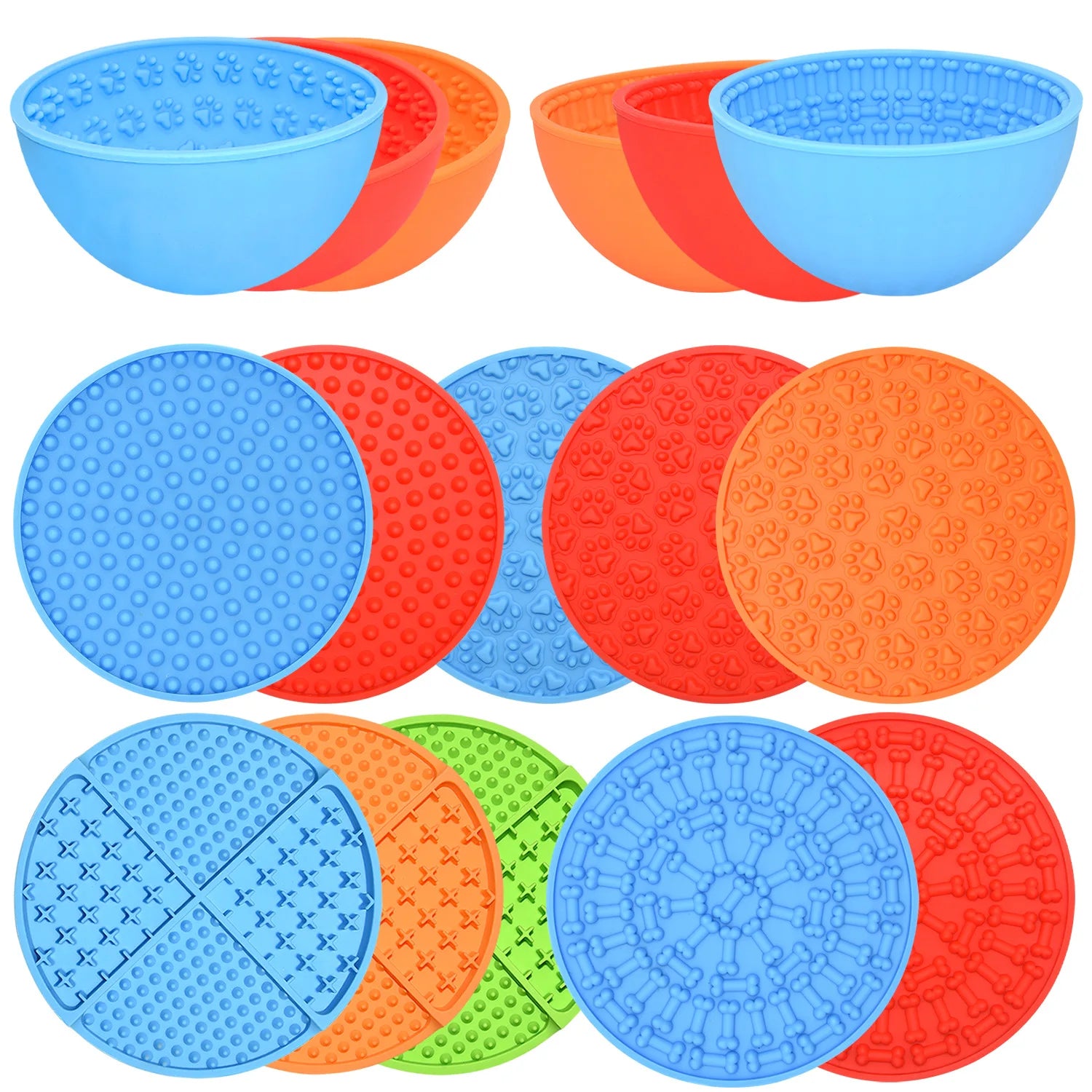 Custom Lick Pad for Dog Cat Slow Feeder Bowl Licky Mat for Puppy Kitten Silicone Dispenser Pet Feeding Licking Mat