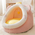 Cute and Cozy Indoor Cat Bed Filled with Cotton and Scratch Resistant Spacious Dog Bed and Pet Bed