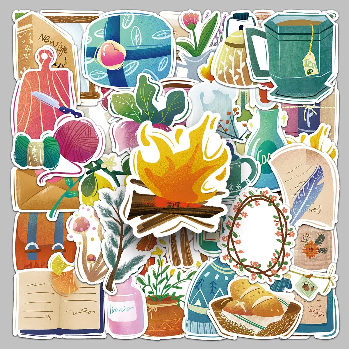 50PCS Factory Hot Camera Stickers Vinyl Original Texture Picture Book Style Small Elements Stickers
