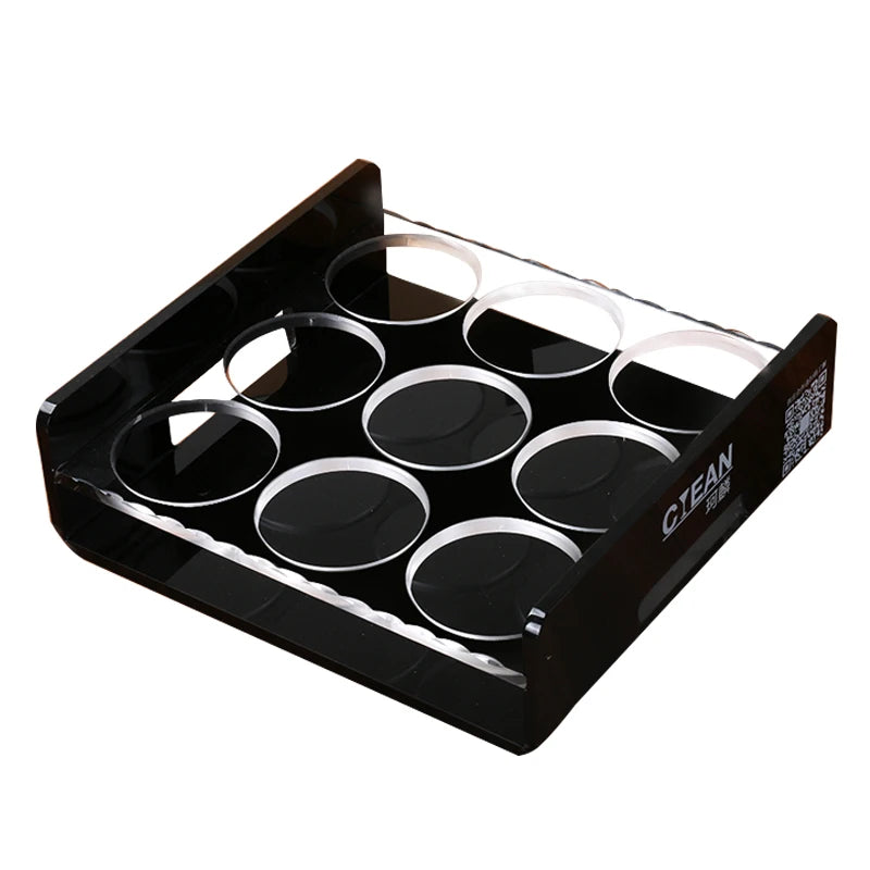 Customized Acrylic Glass Shelf Rack Bar Whiskey Drinking Cup Holder Curling Rock Shot Glass Holder for Nightclub
