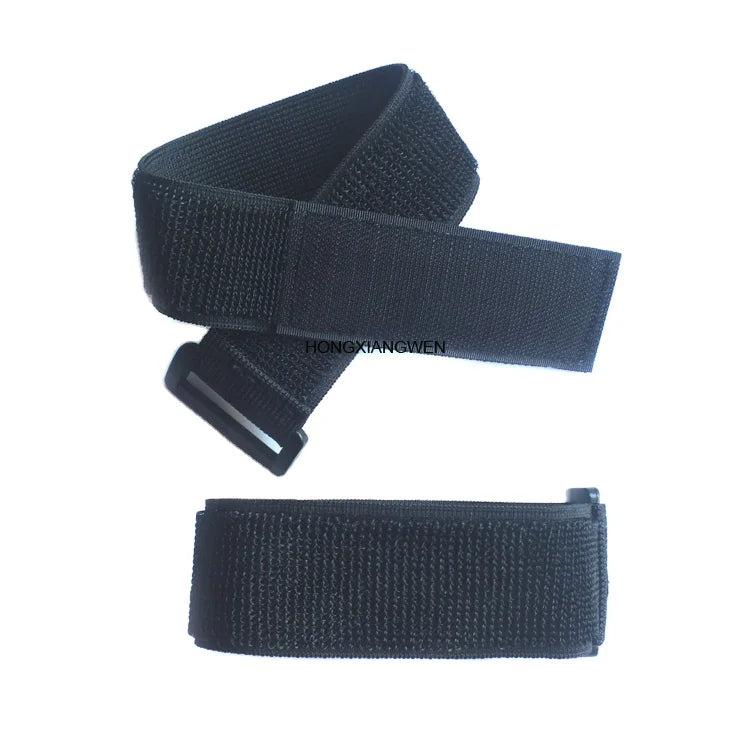 2" X 18" Black Self-Adhesive Elastic Cinch Straps with Hook & Loop Buckle for Bicycle Truck Boat & Extension Storage