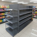 Heavy Duty Steel Supermarket Storage Rack Epoxy Powder Coating Freestanding Single-Sided Solid Shelf Convenience Store Grocery MegaBDM
