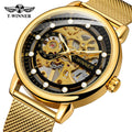 Forsining Classic Men Skeleton Watch Automatic Tourbillon Watches Mens Top Brand Luxury Leather Band Moon Phase Mechanical Clock