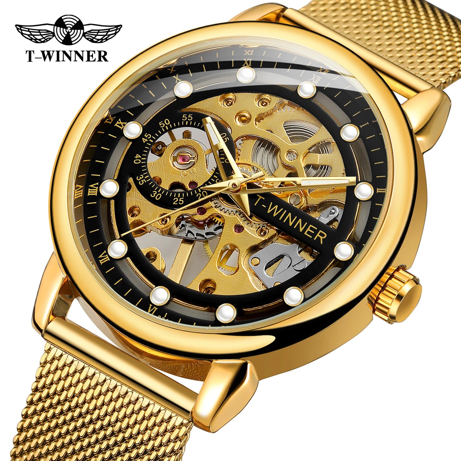 Forsining Classic Men Skeleton Watch Automatic Tourbillon Watches Mens Top Brand Luxury Leather Band Moon Phase Mechanical Clock