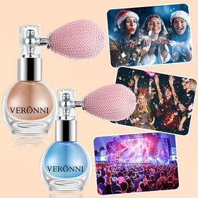 VERONNI 6 Color Makeup Highlighter Spray Shimmer Loose Bronzer Powder Body Glitter Spray