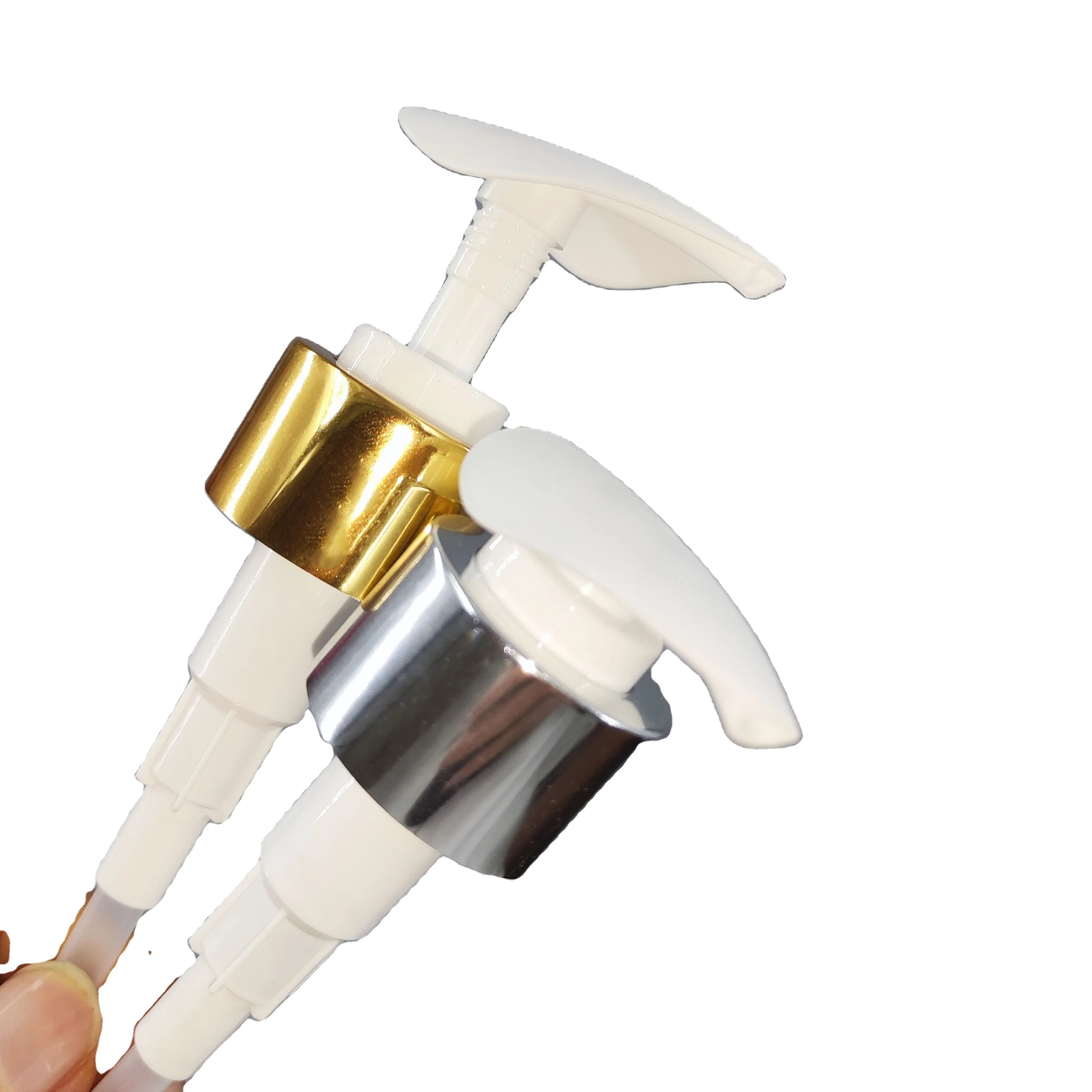 Custom NUOBANG 28/410 Aluminium-Plastic Recyclable Durable Pump Sprayer Gold Lotion Pump for Bottles Lotions Creams Application