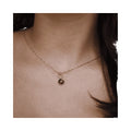 HOYA Exquisite Silver Jewelry Necklace with Gold Plating Waterproof Crystal Tiger Eye Gem Spiritual Gift Gold Copper Material