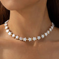 PFT Women's Trendy Fashion Accessories Simple Versatile Japanese Korean Small Fresh Collarbone Chains Bead Square Necklaces MegaBDM