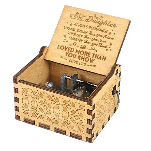 Wooden Music Box Birthday Valentine's Day Christmas Thanksgiving Gift Idea