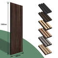 KASARO Modern MDF Polyester Fiber Acoustic 3D Slat Wall Panels for Apartment and Commerce Use Sound Absorption & Soundproofing