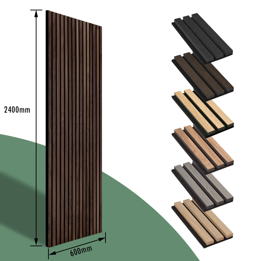 KASARO Modern MDF Polyester Fiber Acoustic 3D Slat Wall Panels for Apartment and Commerce Use Sound Absorption & Soundproofing