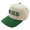 2025 Hot Selling Popular Design 2 Tone Color 5 Panel Baseball Cap Beige Green Golf Hat Unisex a Frame Hats