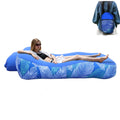 Latest Outdoor Camping Inflatable Lounger Beach Bed Chair Waterproof Anti-Air Leaking Air Lazy Sofa Couch With Pillow