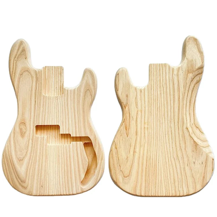 Ash P Bass Body Barrel  Bass Guitar 4 Strings Body Electric Unfinished P Bass Guitar Body for Wholesale