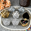 A1 Metal Rose Necklace Ring Box Jewelry Packaging High-End Wedding and Love Jewelry Box Exquisite Jewellery Storage Box