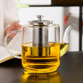 Heat-proof Office Home  Filter Tea Kettle with Removable Filter Borosilicate Glass Teapot