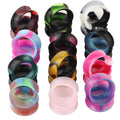 Silicone Ear Gauges Plugs Stretching Kit Expander Tunnels Flesh Saddle Set for Women Men Body Piercing Jewelry