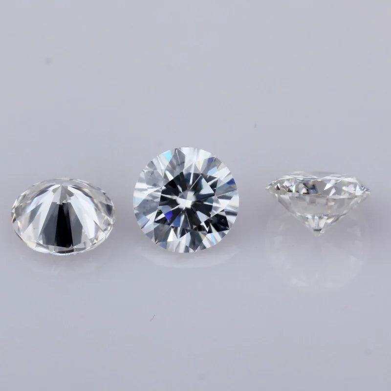 Wholesale Synthetic Lab Created Moissanites Diamond 6.5mm White D VVS GRA Moissanites Diamond Price Per Carat with