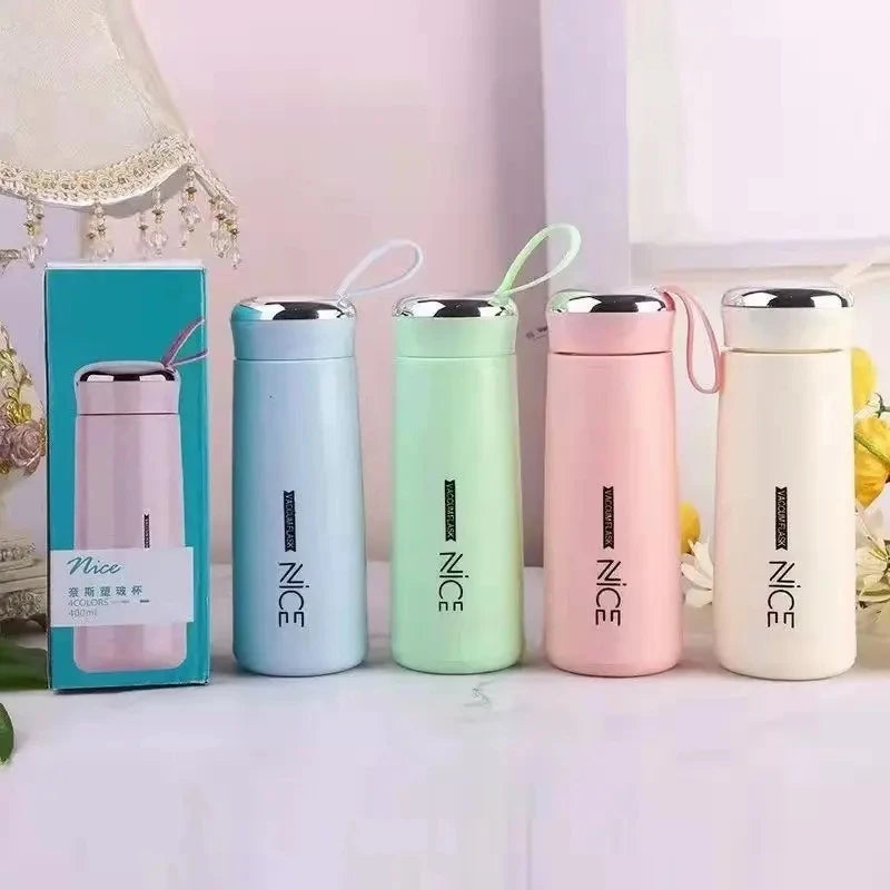 Wholesale 2024 New Nice Glass Liner Creative Water Bottle Simple Department Store Student Bottle Advertising Gift Thermos Bottle
