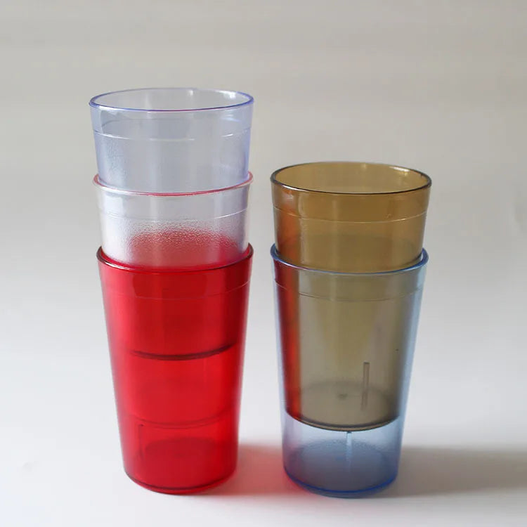 12oz Customizable LOGO Restaurant Home PP Clear PS Plastic Frosted Cup Juice Drink Cup