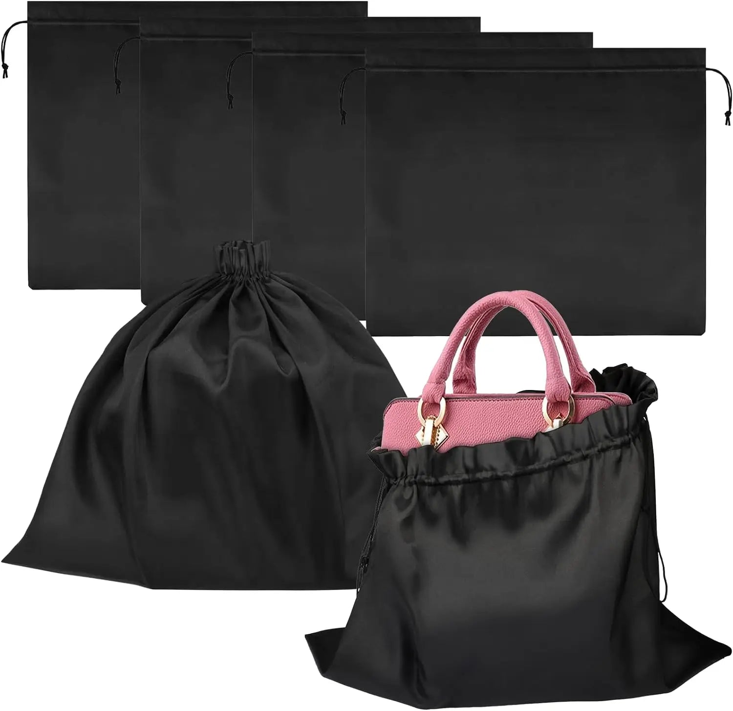 Dust Bags for Handbags Silk Dust Cover Storage Bag Dustproof Drawstring Bag Large Travel Storage Pouch for Handbags Pocketbooks