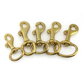 Solid Brass Snap Hook Trigger Clasp Swivel Eye Bolt Clips for Webbing Leather Craft Bag Strap Hook Clasps Pet Leashes