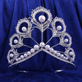 Luxury Baroque Corona Full Crystal Pearl Crowns for Queens Bridal Wedding Crown Elegant Feather Adjustable Crown Tiara Corona