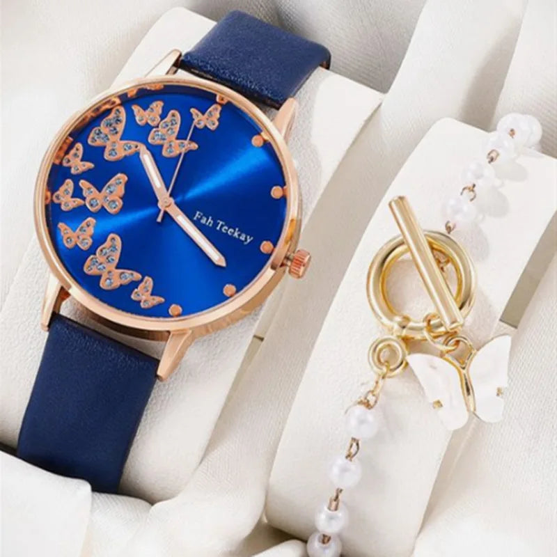 Wholesale Women Elegant Quartz Wristwatch Fashion Watches with Bracelet Gift Set for Ladies