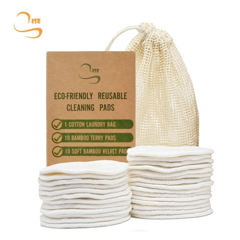 3.15"  Round Reusable Makeup Remover Pads Eco-friendly Soft Woman Bamboo Make up Layer