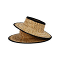 Fashion Hawaii Sun Protection Hand Woven 100% Straw Women's Crownless Visor Beach Hat for Travel Casual Cycling Business Sports
