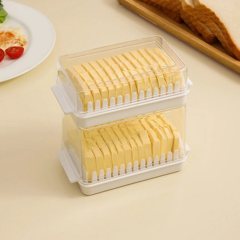 Butter Cutting Storage Slicer Cut Boxes Cheese Storage Cutting Bins Food Storage and Container Kitchen Accessories