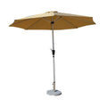 FEAMONT Wholesale 2.7m Hand Cranked Aluminum Umbrella Waterproof Straight Leisure Style for Outdoor Garden Use in Malaysia