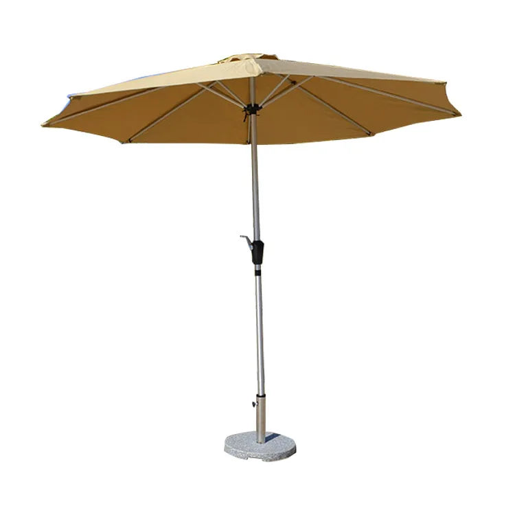 FEAMONT Wholesale 2.7m Hand Cranked Aluminum Umbrella Waterproof Straight Leisure Style for Outdoor Garden Use in Malaysia
