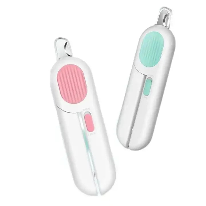 Pet Grooming Nail Trimmer Scissors Tool ABS Stainless Steel LED Light Reptiles Claw Luminous Nail Clipper Eco-Friendly
