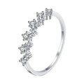 Manufacturers Wholesale 925 Sterling Silver Engagement Ring Women Moissanite Diamond Ring Wave Tail Ring