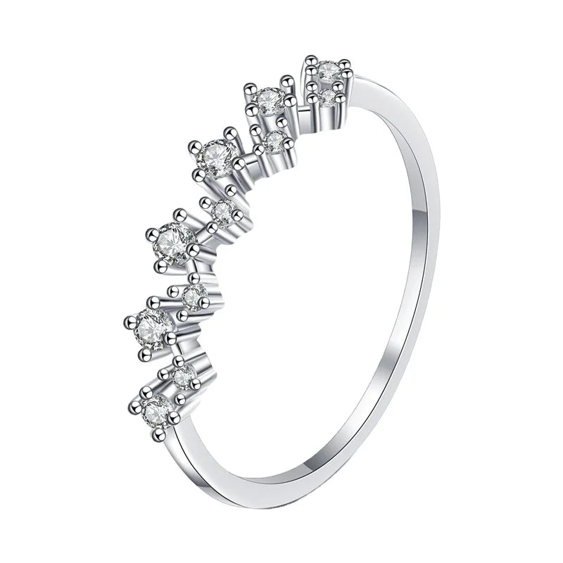 Manufacturers Wholesale 925 Sterling Silver Engagement Ring Women Moissanite Diamond Ring Wave Tail Ring